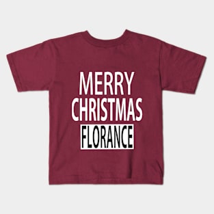 Merry Christmas Florance Kids T-Shirt